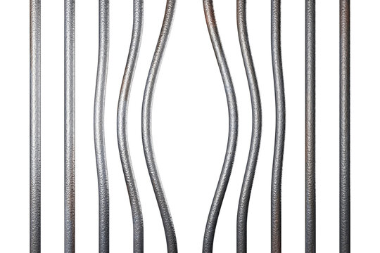 metal jail bar on transparent background