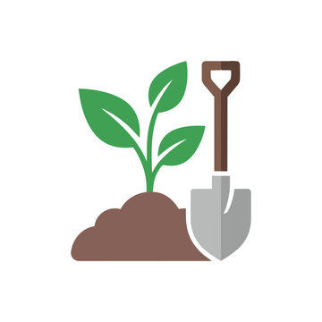 Plant growth vector illustration planting a seed