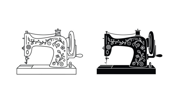 Vintage Sewing Machine Floral Images – Browse 3,344 Stock Photos ...