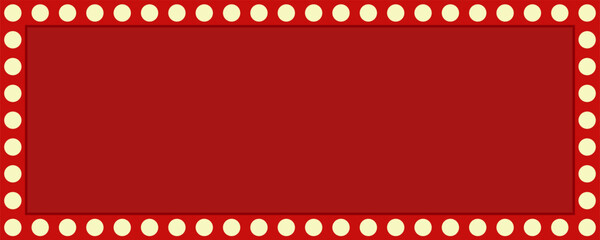 Tapered angled retro marquee signboard with glowing bulbs vector © zain
