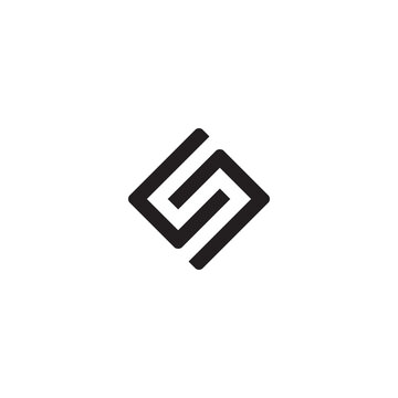 Abstract or Letter S or Letter CC logo or icon design