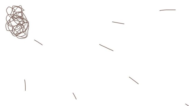 A ball of thread throws thorns.