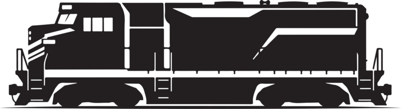 Black train locomotive, diesel engine, railway vehicle, transportation icon