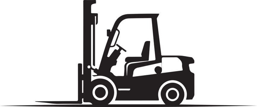 Forklift, Industrial Forklift, Warehouse Forklift, Vector Forklift Icon
