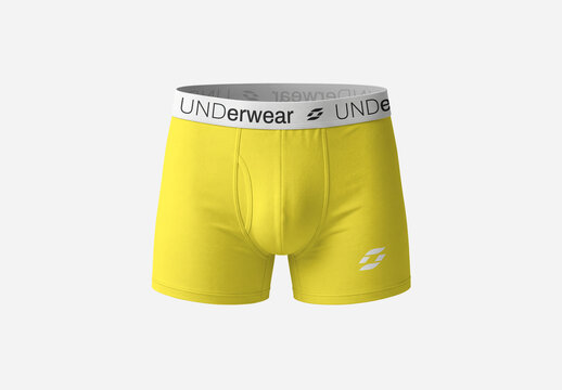 Men Boxer Brief Underwear Mockup
