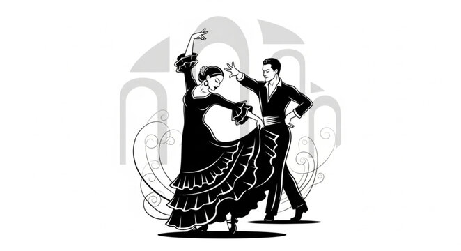 Traditional Flamenco Dancer Performing with Passion and Grace.