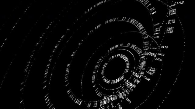 Sophisticated digital display showing mathematical sequences and real-time security monitoring. Perfect for information technology, machine learning, and network security themes.