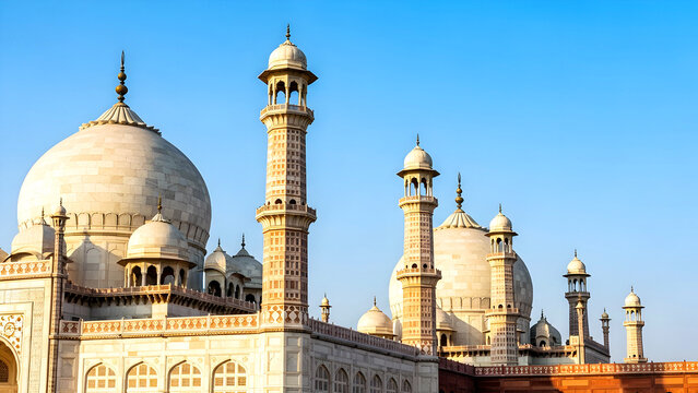White Marble Dome Jama Masjid Architecture