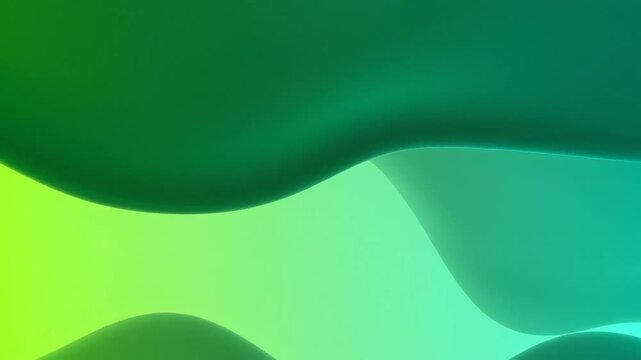 Soft Green and Cyan Abstract Wavy Background with Subtle Lighting and Smooth Curves