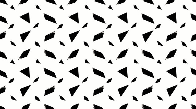 Abstract Black and White Geometric Pattern with Repeating Diamond Shapes