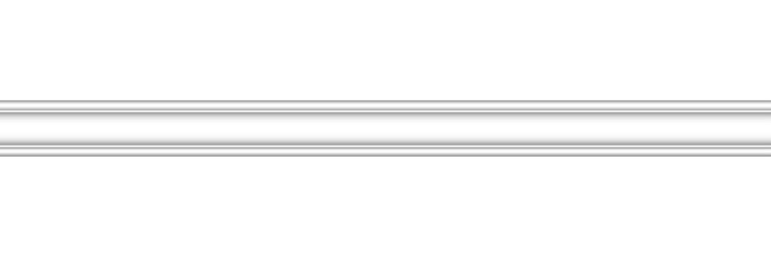 Realistic white molding baseboard for home or office decor empty border frame trim work wooden moulding board ceiling, wall decorative modern interior design domestic paneling. Vector Illustration.