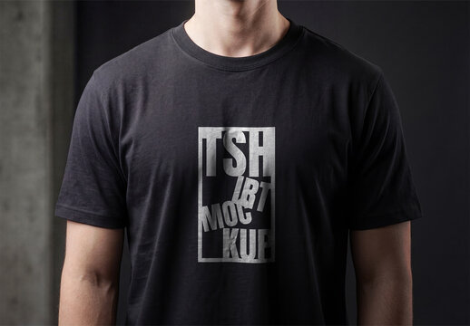 Black T-Shirt Mockup