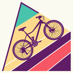 Fototapeta premium Colorful Bike Silhouette Vector Illustration