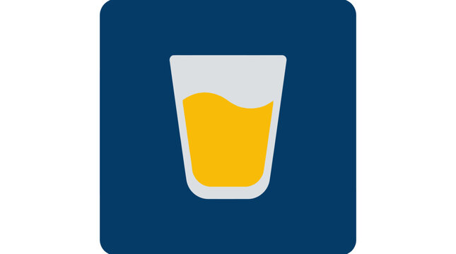 A glass of beer or juice.