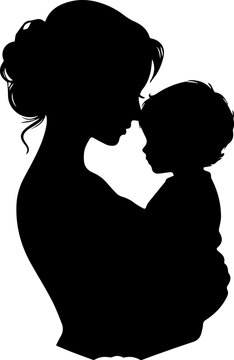 Parent and Child Silhouette