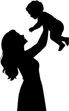 Parent and Child Silhouette