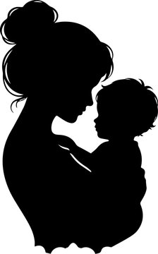 Parent and Child Silhouette