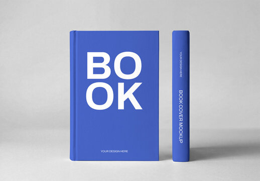 Book Cover Mockup Standing with Spine