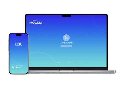 Laptop and Phone Mockup