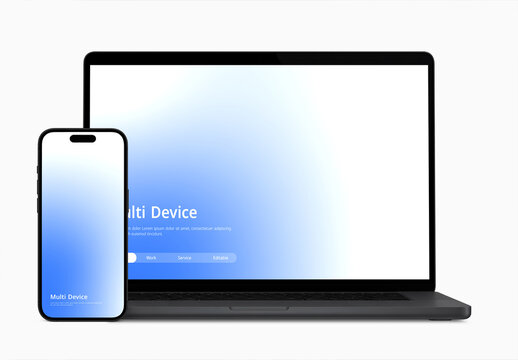 Laptop and Smartphone Mockup Display