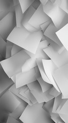Obraz premium Abstract Crumpled White Paper Sheets Pile Background Texture Design