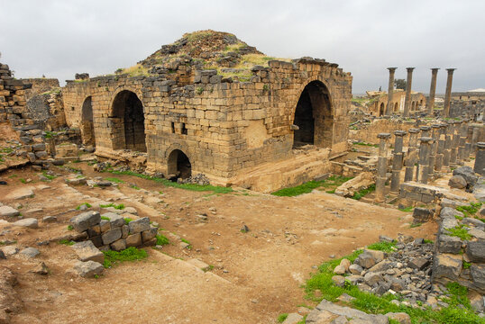 Ruins of the ancient city of Bosra in Syria