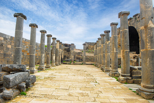 Ruins of the ancient city of Bosra in Syria