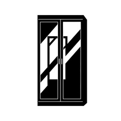 Naklejka premium Modern Glass Sliding Wardrobe Doors Icon.