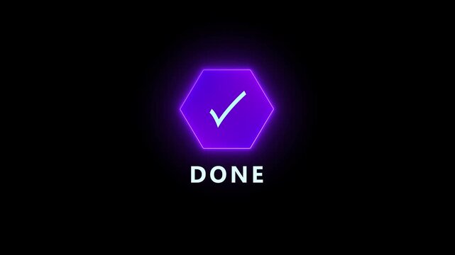 Check mark animation. animation white check mark that symbolizes approval or success. done sing animation on transparent background
