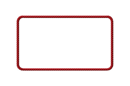 Red twisted rope frame with rounded corners