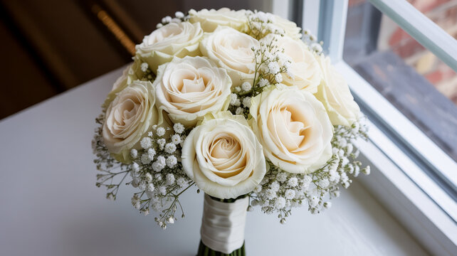 wedding bouquet on the table