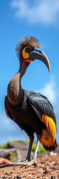 Flightless dodo bird on Mauritius, extinct species, large beak, endemic wildlife,  natural history,  island