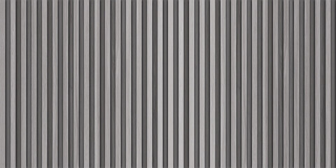 Fototapeta premium SEAMLESS background of neutral gray wooden wall panel, natural wood paneling texture, decorative accent wall or acoustic panel design, repeating pattern.