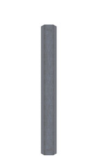 Naklejka premium Concrete dark hexagonal beam - medium size, vertical. On isolated transparent background.