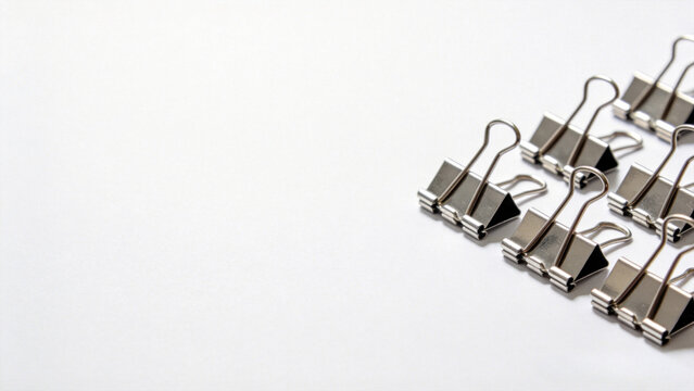 Silver binder clips