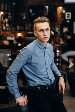 groom in the barber shop