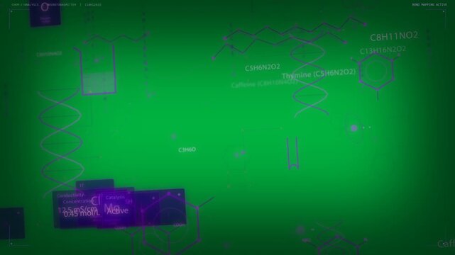 Left flow starting nodes pairing into DNA conduit, cube glowing, showing binding on transparent HUD