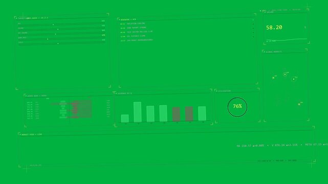 Neon HUD transparent receiving burst, gauge jumping to 76%, numeric rising, visualizing telemetry