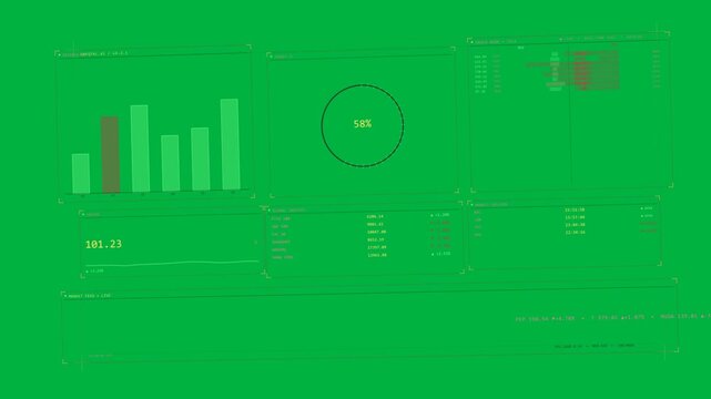 HUD getting data, gauge jumping 16%-58%, numbers rising, table updating on transparent UI for ops