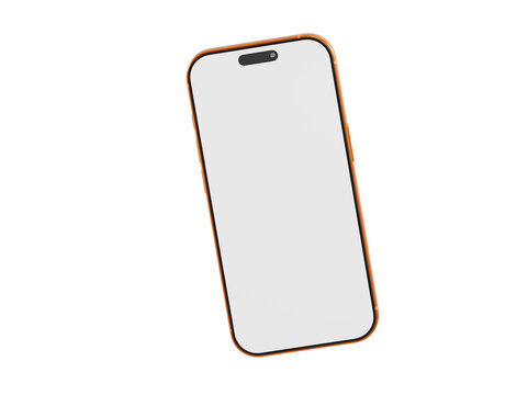 Blank smartphone with a clear screen isolated on white with copy space for advertising, app design, or social m
