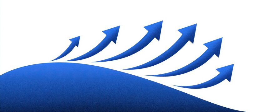 Striped arrows and solid lines in blue for navigation infographics and map routes.