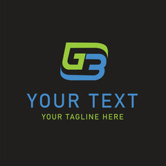 Customizable logo template, modern letter G and B design, business branding icon, vector graphics © skillslifesit
