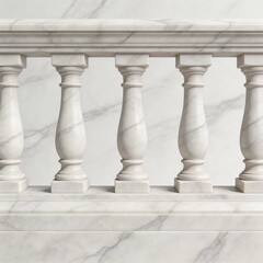 Fototapeta premium Marble balustrade with columns