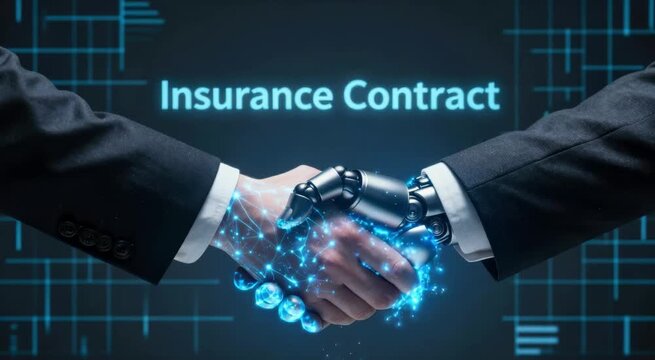 Cyber extortion insurance contract negotiation digital business environment handshake concept virtual setting