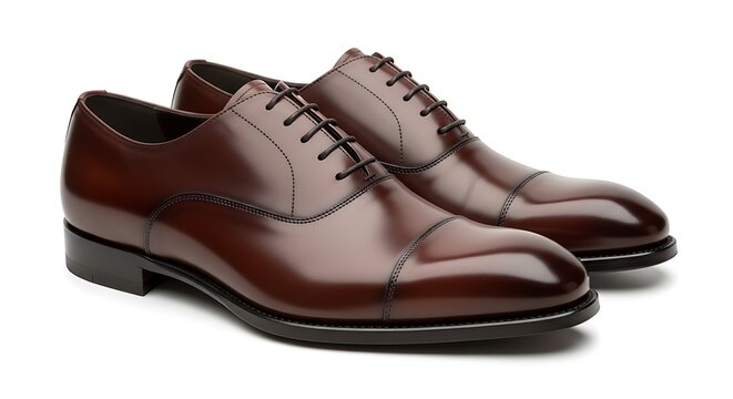 Classic black dress shoes with red lining