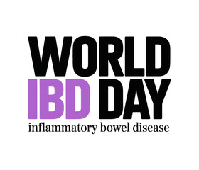 Obraz premium World IBD Day Typography Poster Inflammatory Bowel Disease Awareness