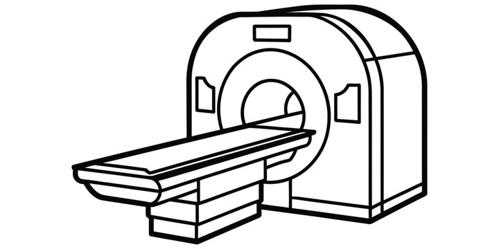 Medical mri scanner machine icon