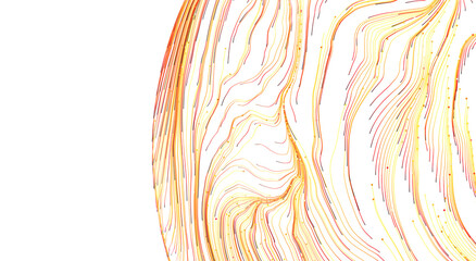 Abstract design with flowing gold and red lines over a white backdrop. Great for artistic use and u © vege