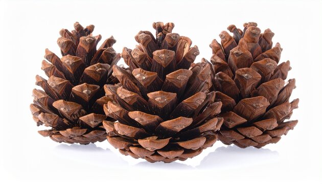 pine cones isolated on white
