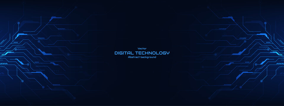 AI Artificial Intelligence on circuit board in futuristic background. Technology and engineering. Motherboard and HTML code. High tech circuit board connection system concept. Vector illustration.